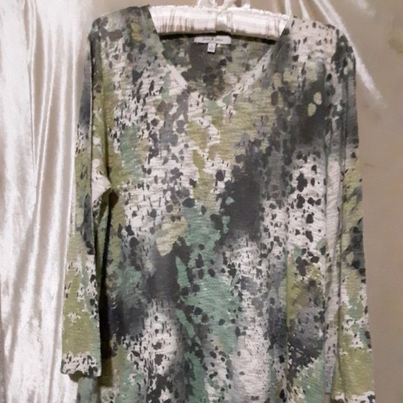 Jess & Jane Earth Leopard Sweater size L - Picture 1 of 5